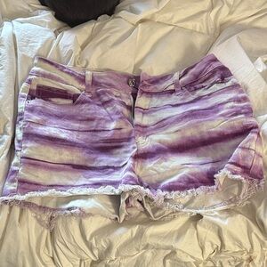 Purple Tie-Dye Shorts